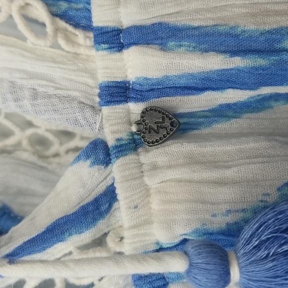 ZL Europe Dessin Blue White Maxi Dress - Picture 9 of 16